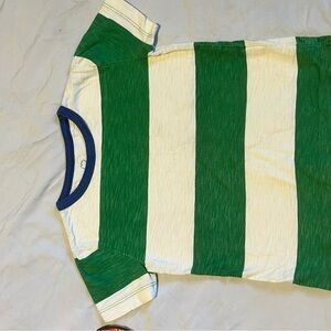 Boden Green and Cream Striped Kids Tee